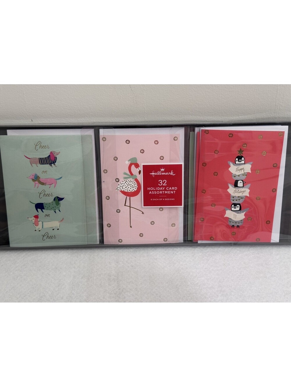 Hallmark Holiday Card Assortment w/ Designed Self-Sealing Envelopes, 32 Count